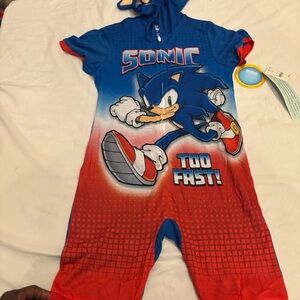 Sonic The Hedgehog Blue Logo Hoodie pajama